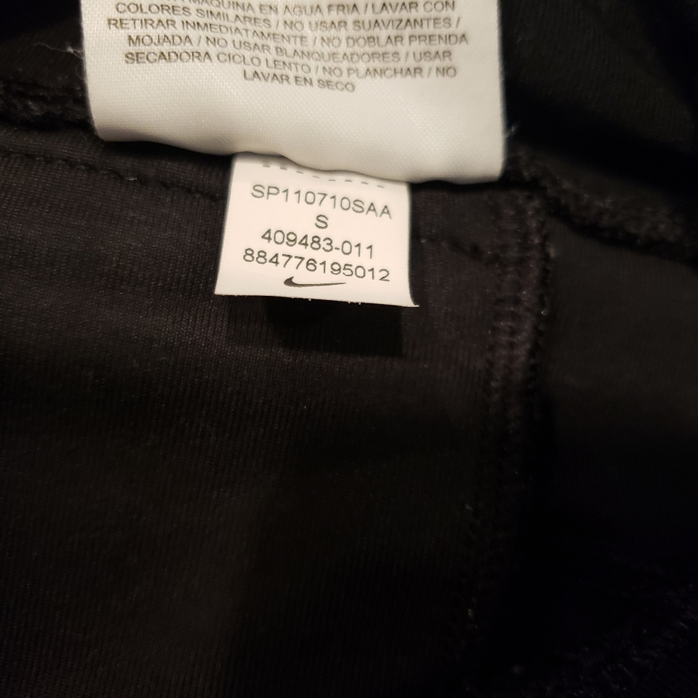 Nike Dri-fit Running Capri Leggings Black/Blue Sz. SM - Picture 11 of 15